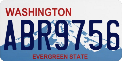 WA license plate ABR9756
