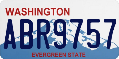 WA license plate ABR9757