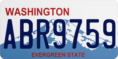 WA license plate ABR9759