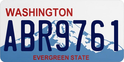 WA license plate ABR9761