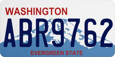 WA license plate ABR9762