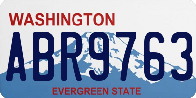 WA license plate ABR9763