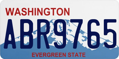 WA license plate ABR9765