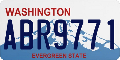 WA license plate ABR9771