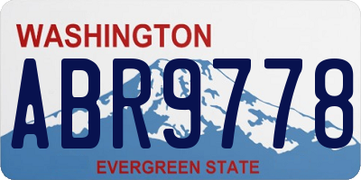 WA license plate ABR9778