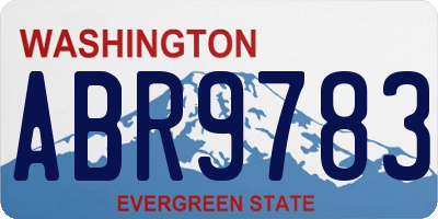 WA license plate ABR9783