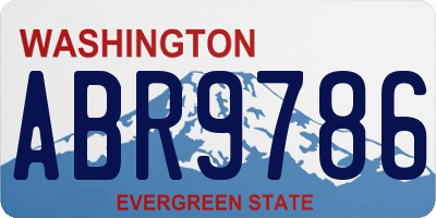 WA license plate ABR9786