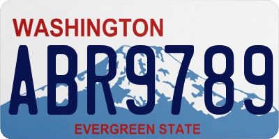 WA license plate ABR9789