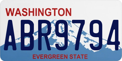 WA license plate ABR9794