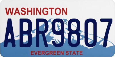 WA license plate ABR9807