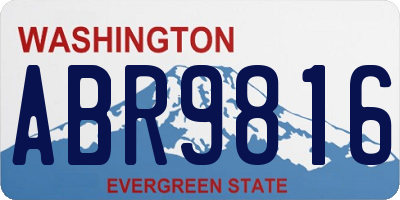 WA license plate ABR9816