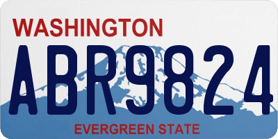 WA license plate ABR9824