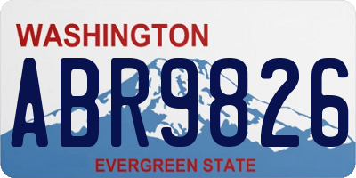 WA license plate ABR9826