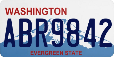 WA license plate ABR9842