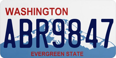 WA license plate ABR9847