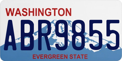 WA license plate ABR9855
