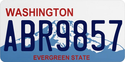 WA license plate ABR9857