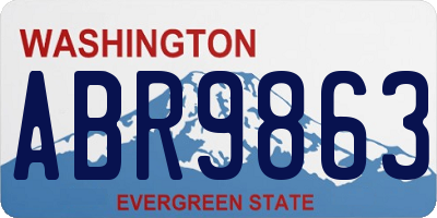 WA license plate ABR9863
