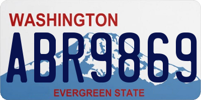 WA license plate ABR9869