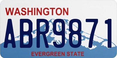 WA license plate ABR9871