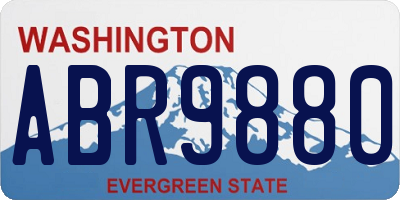 WA license plate ABR9880