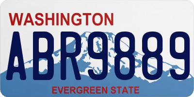 WA license plate ABR9889
