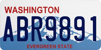 WA license plate ABR9891