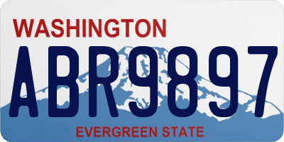 WA license plate ABR9897