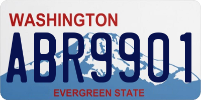 WA license plate ABR9901