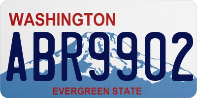WA license plate ABR9902