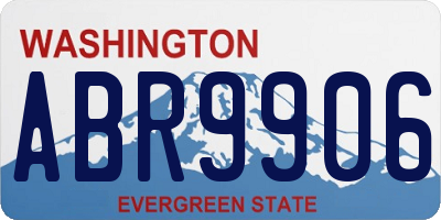 WA license plate ABR9906