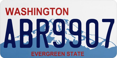WA license plate ABR9907