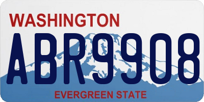 WA license plate ABR9908