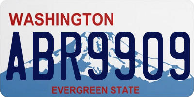 WA license plate ABR9909
