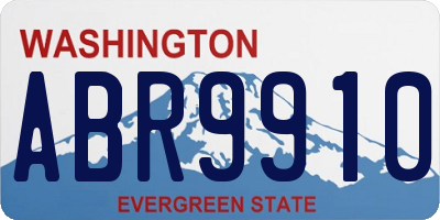 WA license plate ABR9910