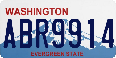 WA license plate ABR9914