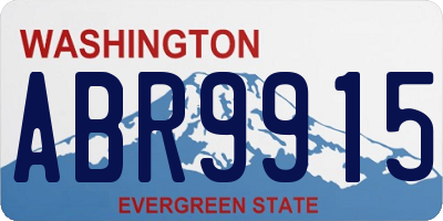 WA license plate ABR9915