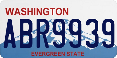 WA license plate ABR9939