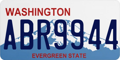 WA license plate ABR9944