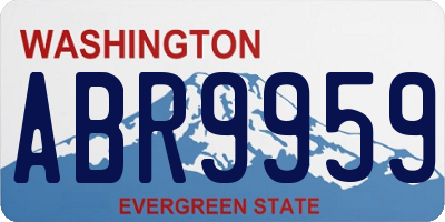 WA license plate ABR9959