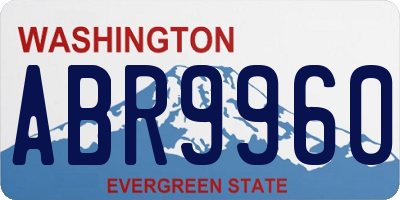 WA license plate ABR9960