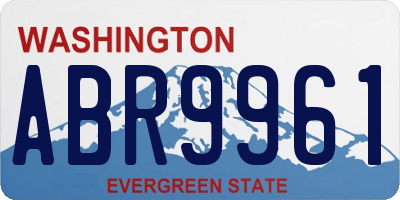 WA license plate ABR9961