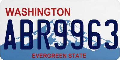 WA license plate ABR9963