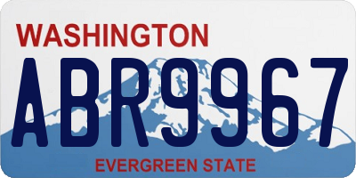 WA license plate ABR9967