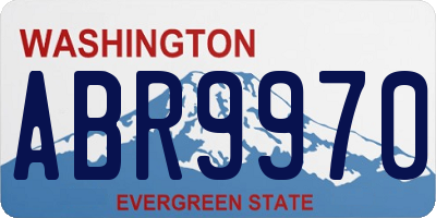 WA license plate ABR9970