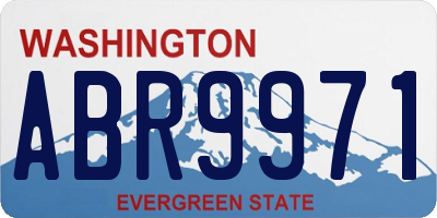WA license plate ABR9971