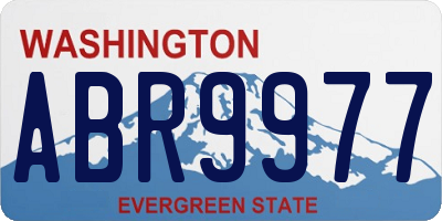 WA license plate ABR9977