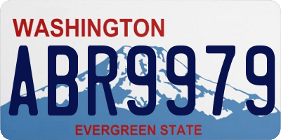 WA license plate ABR9979