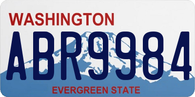 WA license plate ABR9984