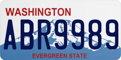 WA license plate ABR9989